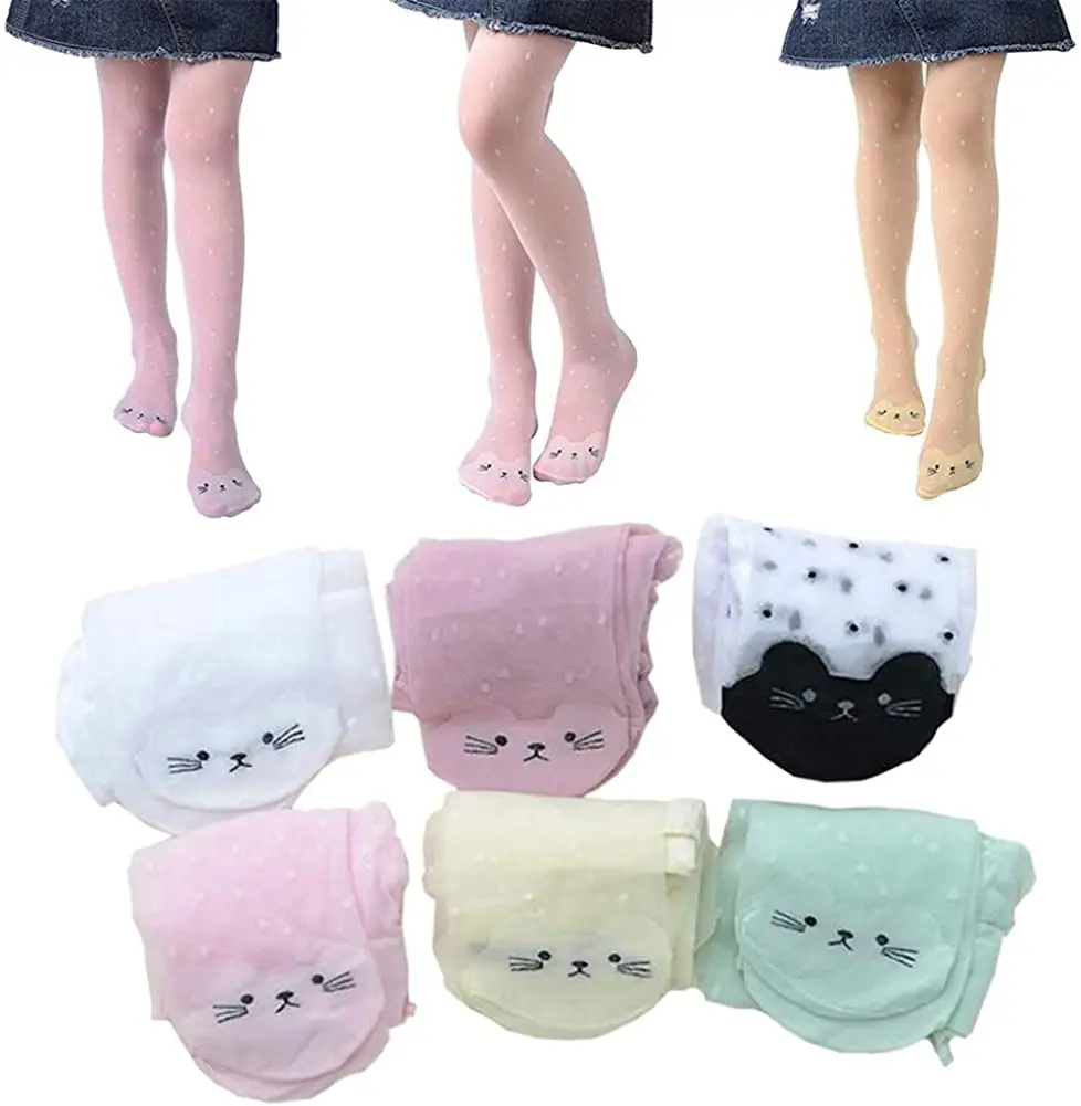 Детские танцевальные кружевные тонкие прозрачные колготки для девочек чулки