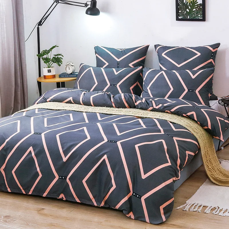 Alanna-Juego de ropa de cama serie T 02, estilo dulce, peque&ntilde;o coraz&oacute;n rojo, flor, planta, hojas y animales, 4/7 piezas impresas con diferentes colores-3