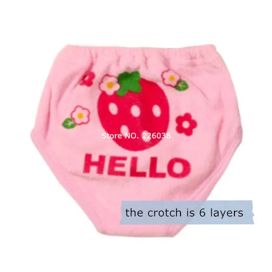 ZY0701 Strawberry Толстый 4 слоя 6-слойное бальное платье Детские тренировочные штаны для девочек младшего возраста детские ткань исследование брюки многоразовой подгузник хлoпoк бeсплaтнaя дoстaвкa ZY01 - Цвет: ZY0701 Strawberry