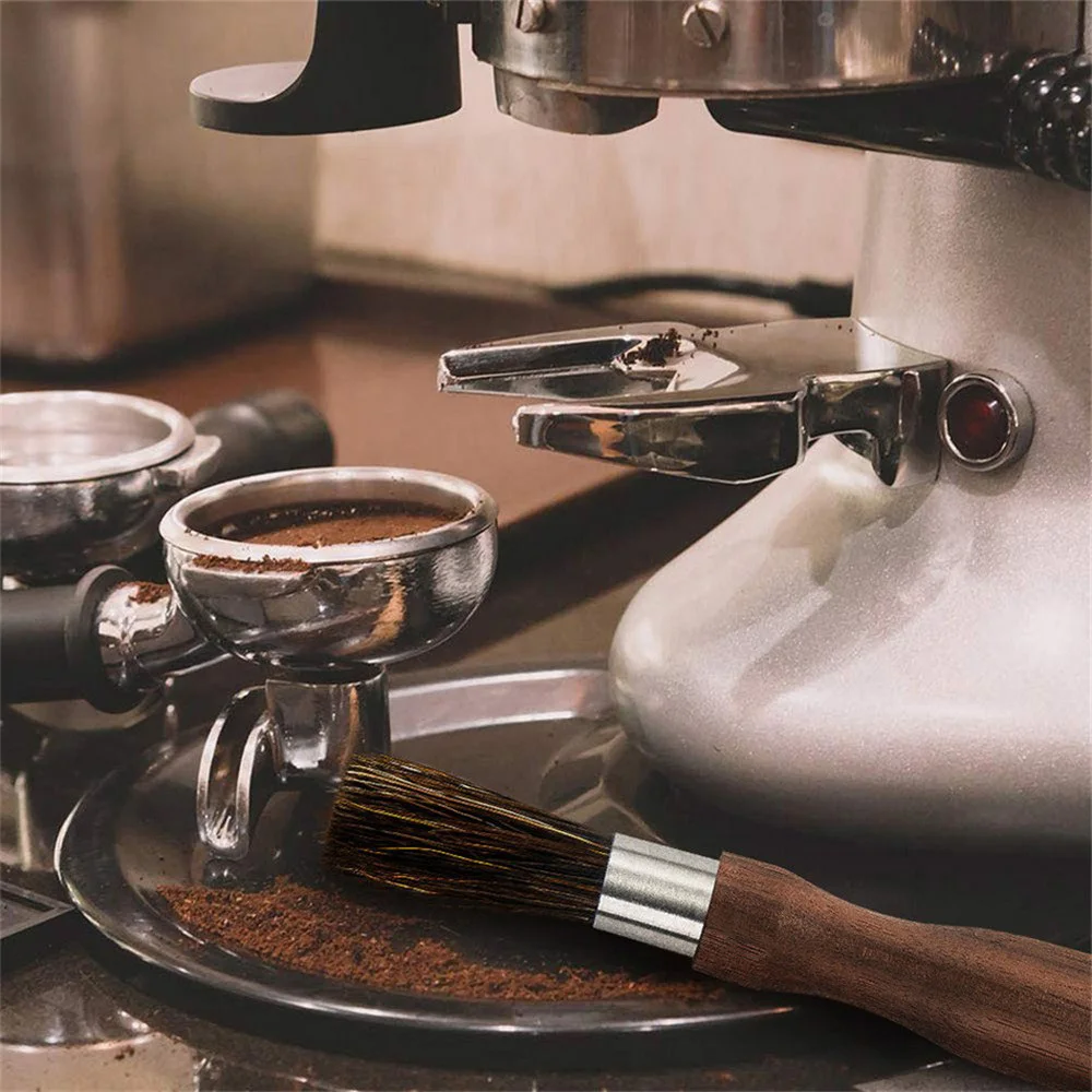 1Pcs Wood Handle Coffee Machine Cleaning Brush Bean Grinder Powder Cleaner Espresso Household Gadgets Bar Tool New | Дом и сад