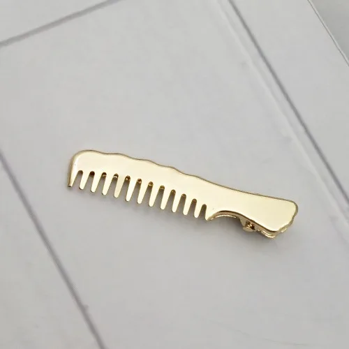 Металлическая заколка для волос золотого и серебряного цвета Необычные ножницы