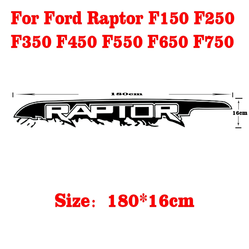 

2Pcs Car Stickers For Ford Raptor F150 F250 F350 F450 F550 F650 F750 Pickup Auto Vinyl Film Sport Decals Car Tuning Accessories