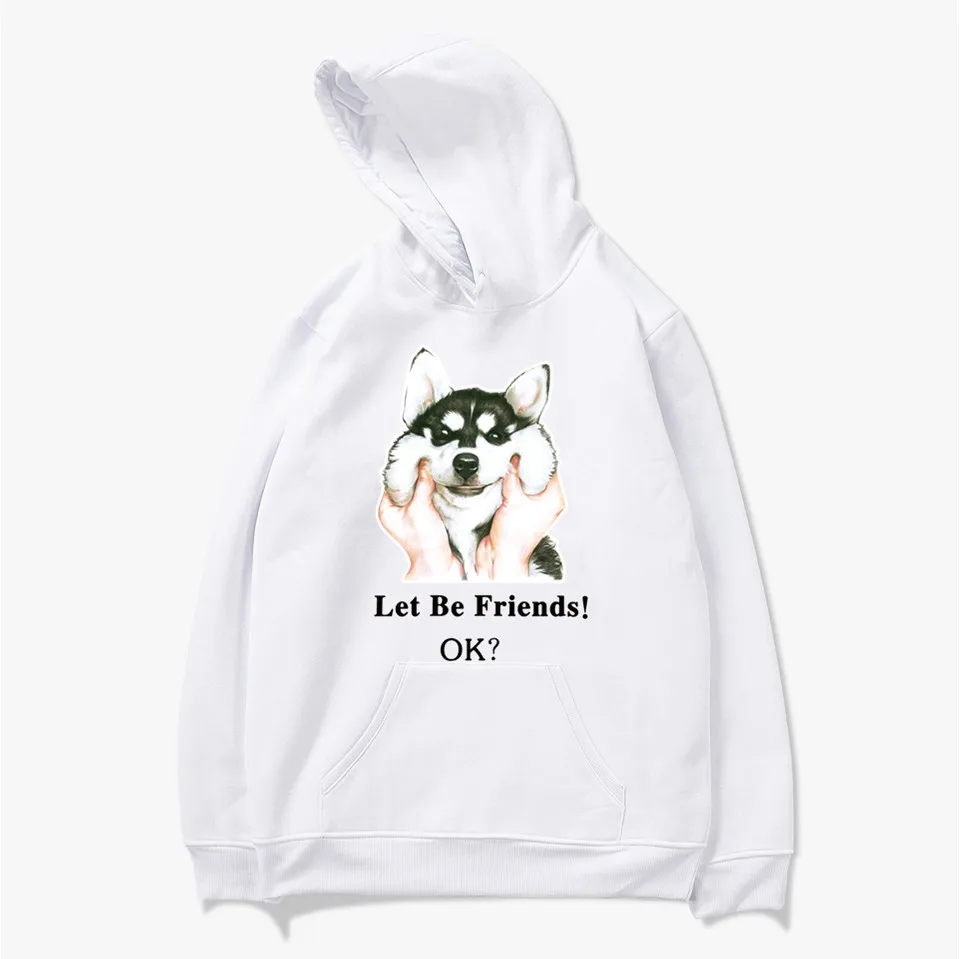 2020 Весна Хаски пусть быть друзьями забавные толстовки для мужчин и женщин