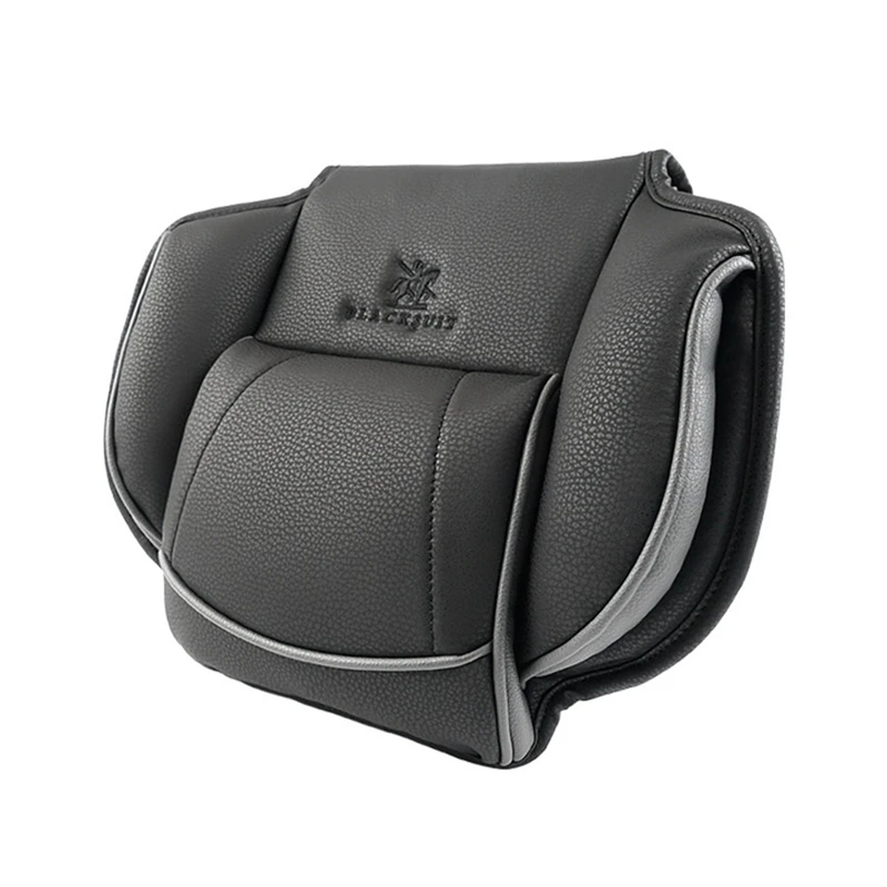 

Universal Car Seat Headrest Pillow, Adjustable Seat Head Memory Foam Neck Pillows Leather Pillow