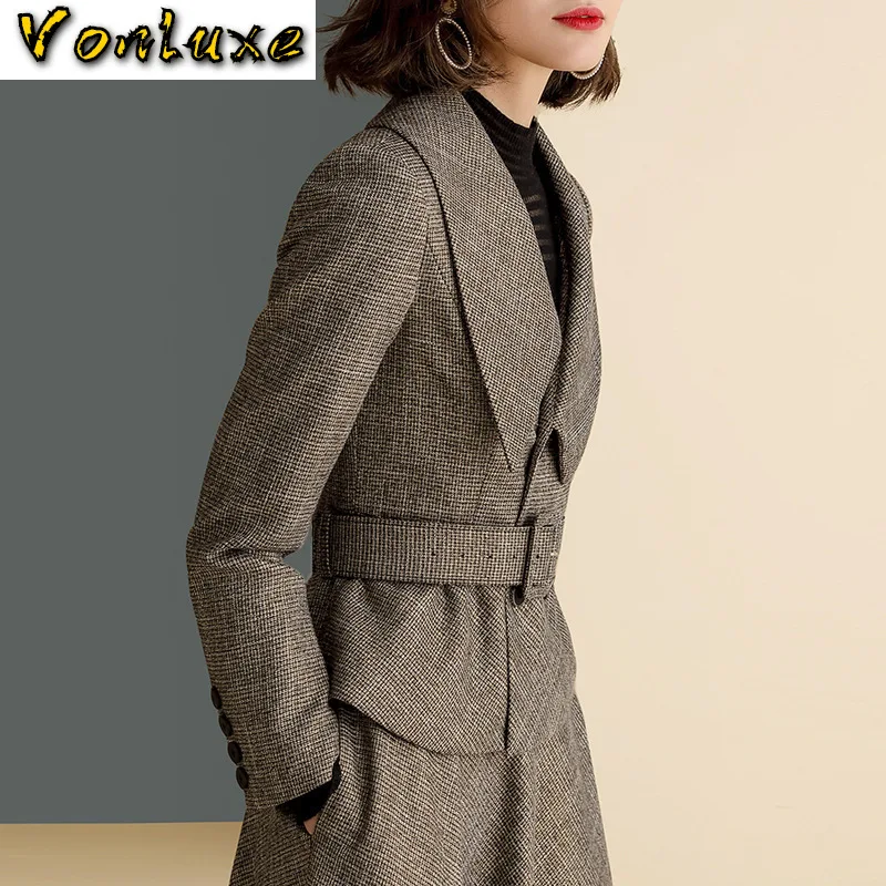 Элегантный винтажный Женский комплект из 2 предметов костюмы с юбкой Тонкий