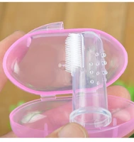 2pcslot baby finger toothbrush children teeth clear soft silicone infant tooth brush rubber cleaning baby brush toothbrushbox
