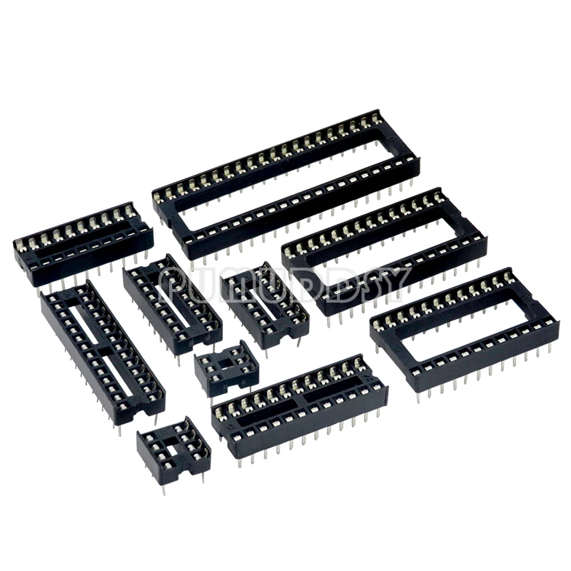 10 шт. разъемы IC DIP6 DIP8 DIP14 DIP16 DIP18 DIP20 DIP28 DIP40 PUMUDDSY коннектор DIP Socket 6 8 14 16 18 20 24 28 40 Pin |