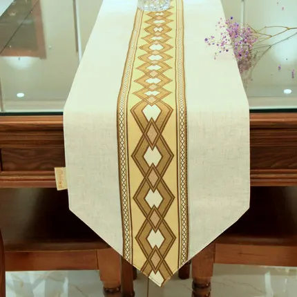 SBB настольный флаг из хлопка и льна вышитая современная простая длинная