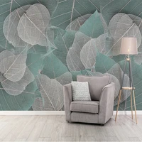 custom any size mural wallpaper modern 3d sala modern minimalist leaf vein texture background wall papel de parede fresco tapety