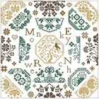 Quaker Garden Flower, Bird and Plant Puzzle Counted Cross Stitch 11CT 14CT 18CT DIY Cross Stitch Kits Embroidery Needlework Sets