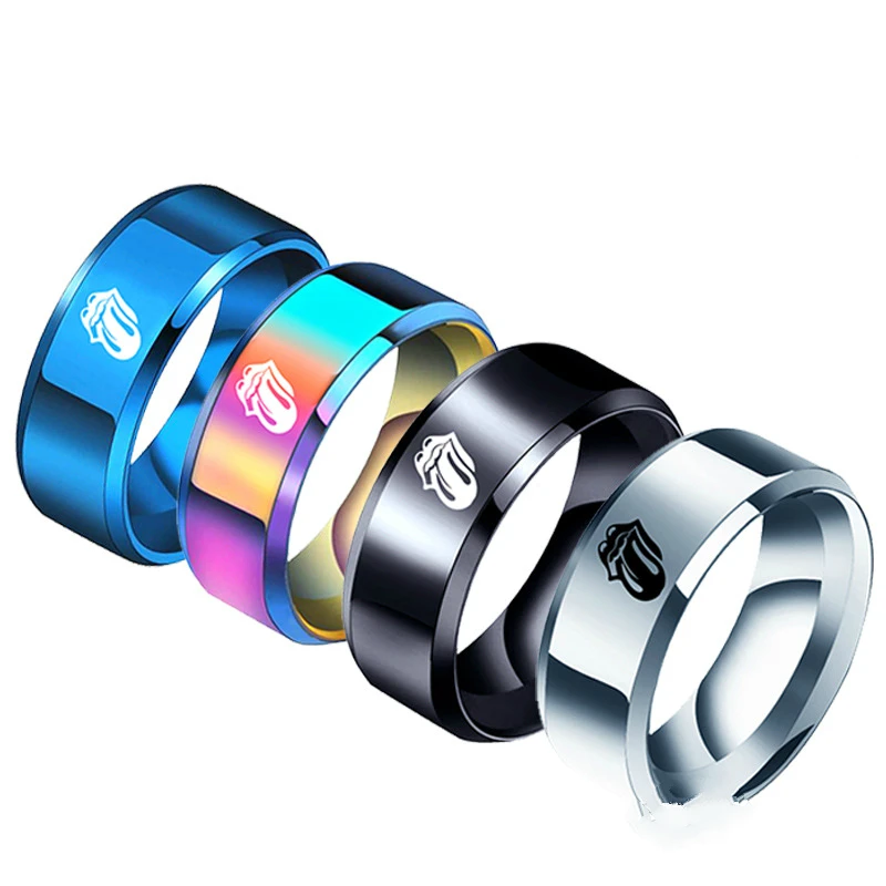 8 мм кольцо с качающимися камнями Подарочные Кольца вентилятора кольца из