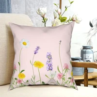 blush wildflower dreams flowers pillowcase printed fabric cushion cover gift nature pillow case cover home square 4040cm