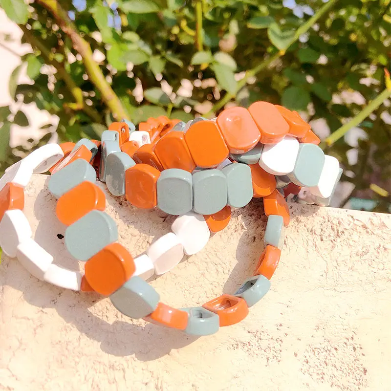 Просто FEEL Boho эмалевые браслеты Подарки для женщин Braslet растягивающийся