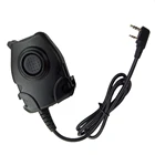 Водонепроницаемый кабель PTT для тактической гарнитуры Z ComtacII H50 MSA SORDIN H60 HD03, гарнитура для Kenwood, для двусторонней радиосвязи Baofeng