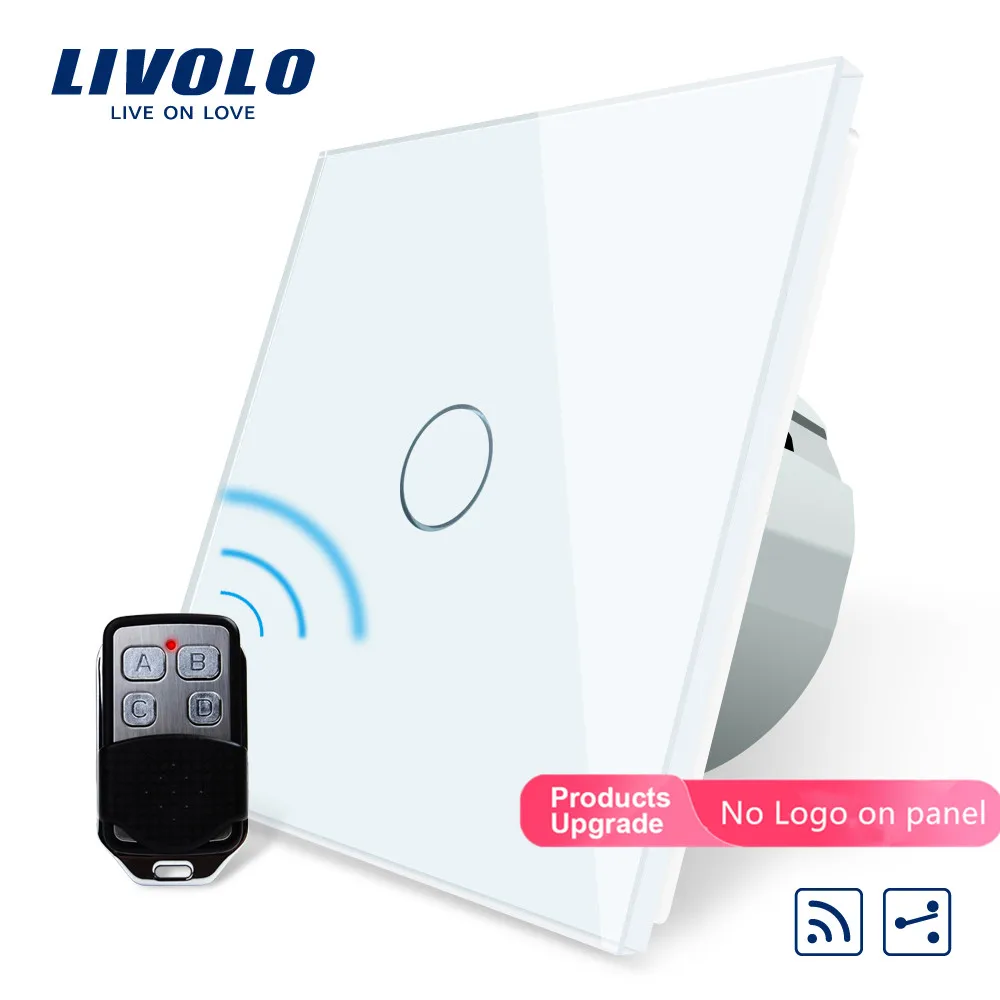 Livolo/Стандартный Беспроводной переключатель 1 Gang 2 Way, AC 220~ 250 V, с пультом дистанционного управления Функция, C701SR-1/2/3/5, без пульта дистанционного управления