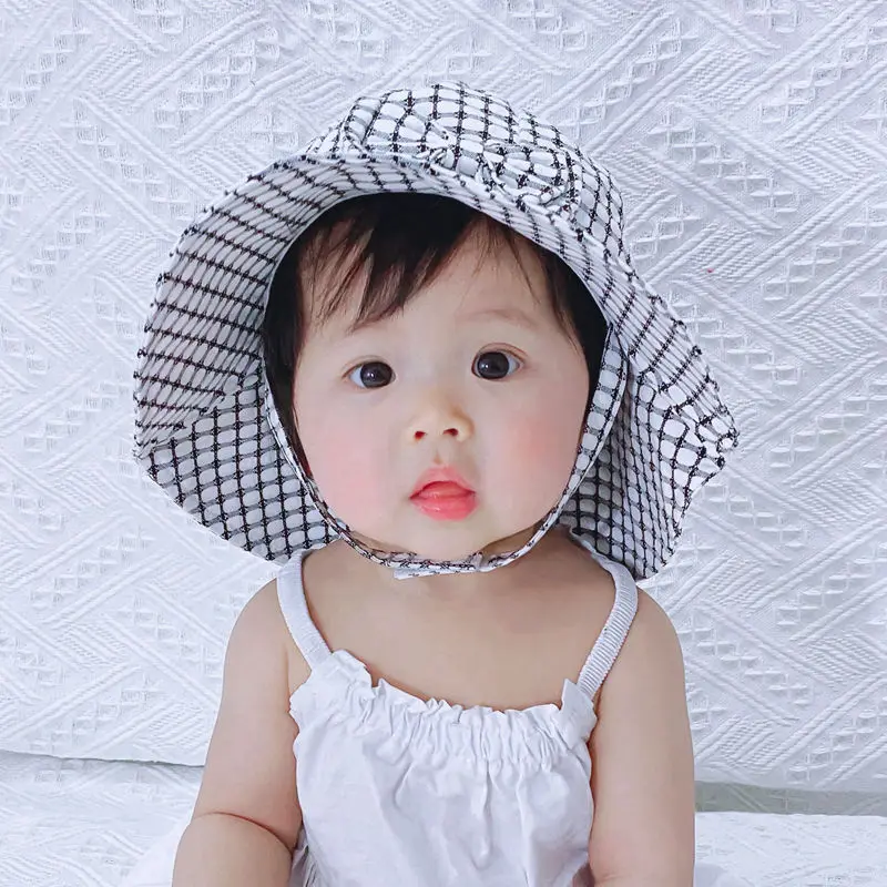 

Baby Summer Bucket Hat Kids Children Floral Panama Cap Sun Beach Caps Lovely Princess Brim Baby Girl Outdoor Sun Hat H190D