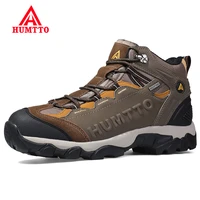 humtto waterproof hiking boots leather sport hunting climbing trekking shoes breathable outdoor mountain sneakers for shoes men