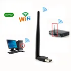 Мини беспроводной USB WIFI донгл приемник 2,4 ГГц WiFi адаптер 2dbi 150 Мбитс Смарт ТВ антенна для DVB-T2 или DVB-S2 ТВ коробка Lan Карта