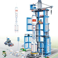 bambao shenzhou no 10 rocket aerospace assembly building blocks childrens educational toys blocks wholesale gifts