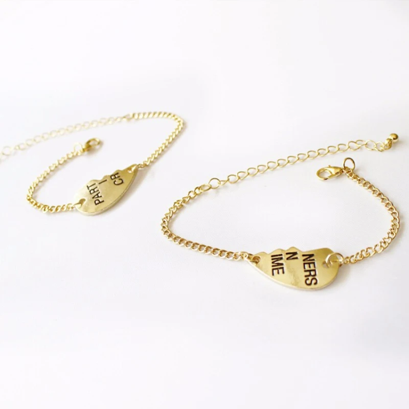 Лучшие друзья навсегда партнеры по преступлению Валентина Разделение браслет с