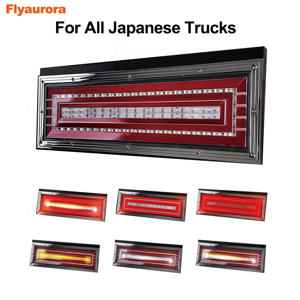 

For All Japanese LED Truck Taillights Suzuki Mitsubishi Nissan UD Hino Toyota Trailer Tail Lamps Brake Stop Turn Signal light