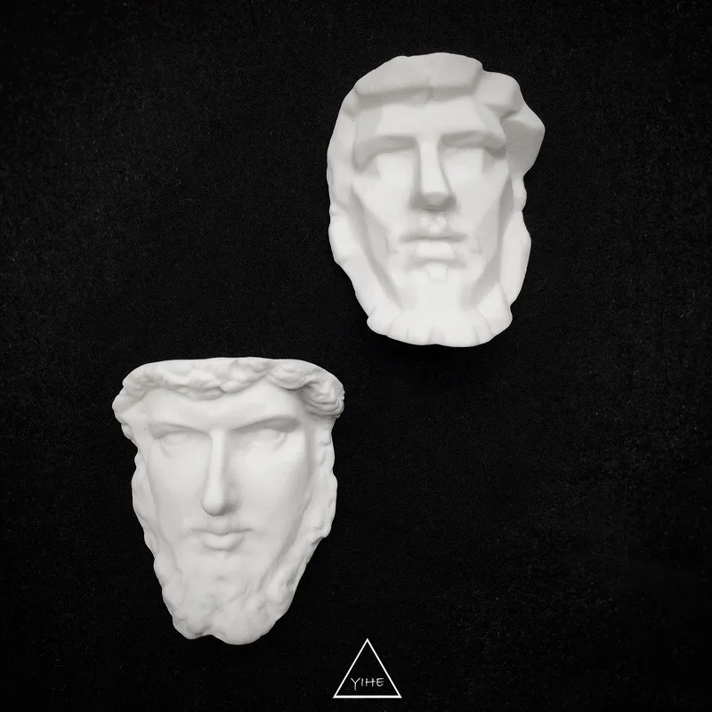 Новая абстрактная портретная брошь с имитацией гипсового рисунка в виде