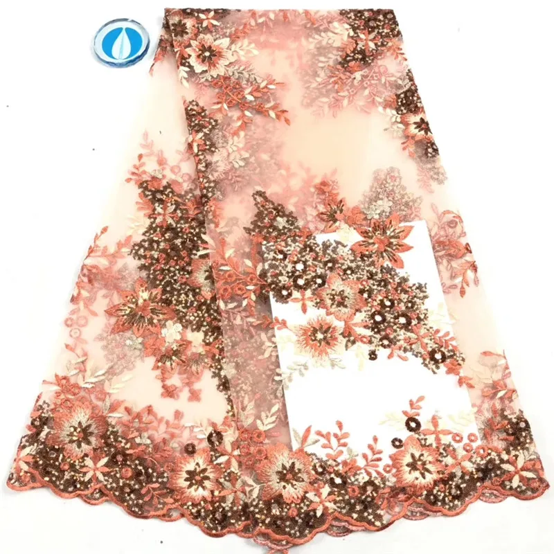 

African Lace Fabric Embroidered lace Nigerian Guipure for Wedding High Quality French Tulle Lace Fabric for wedding xb15-83