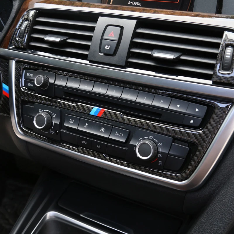 

Carbon Fiber For BMW 3 4 Series 3GT F30 F32 F34 F36 Car Styling Interior Strip Air Conditioning CD Panel Decorative Cover Trim