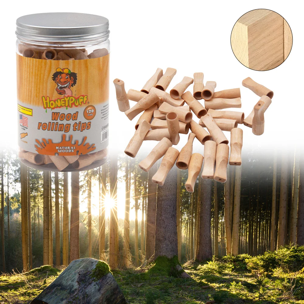 Наконечники из натурального дерева с натуральным деревянным