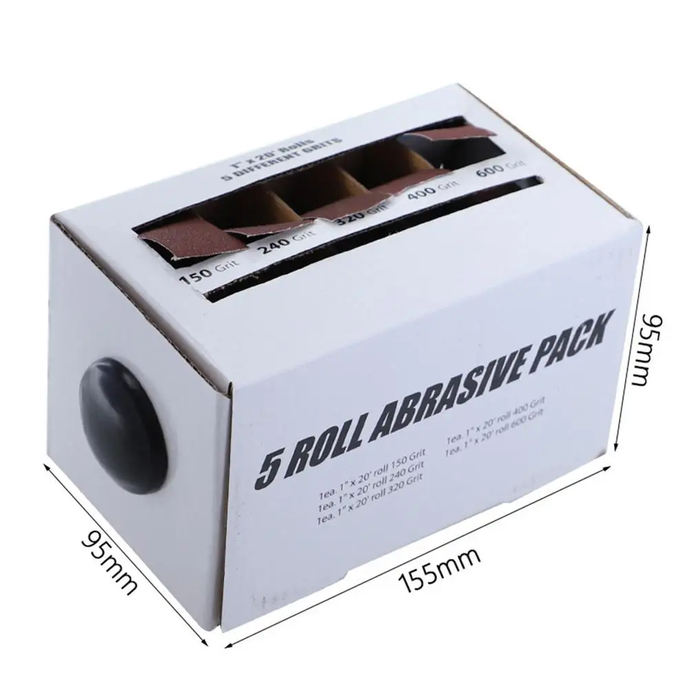 

6M 150/ 240/ 320/ 400/ 600 Grit Abrasive Paper Sandpaper With Dispenser Aluminum Oxide Sandpaper Sand Paper Strap DropShipping