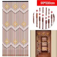 31 line 90x220cm wave wooden beads curtain handmade fly screen wooden door curtain blinds for porch bedroom living room divider
