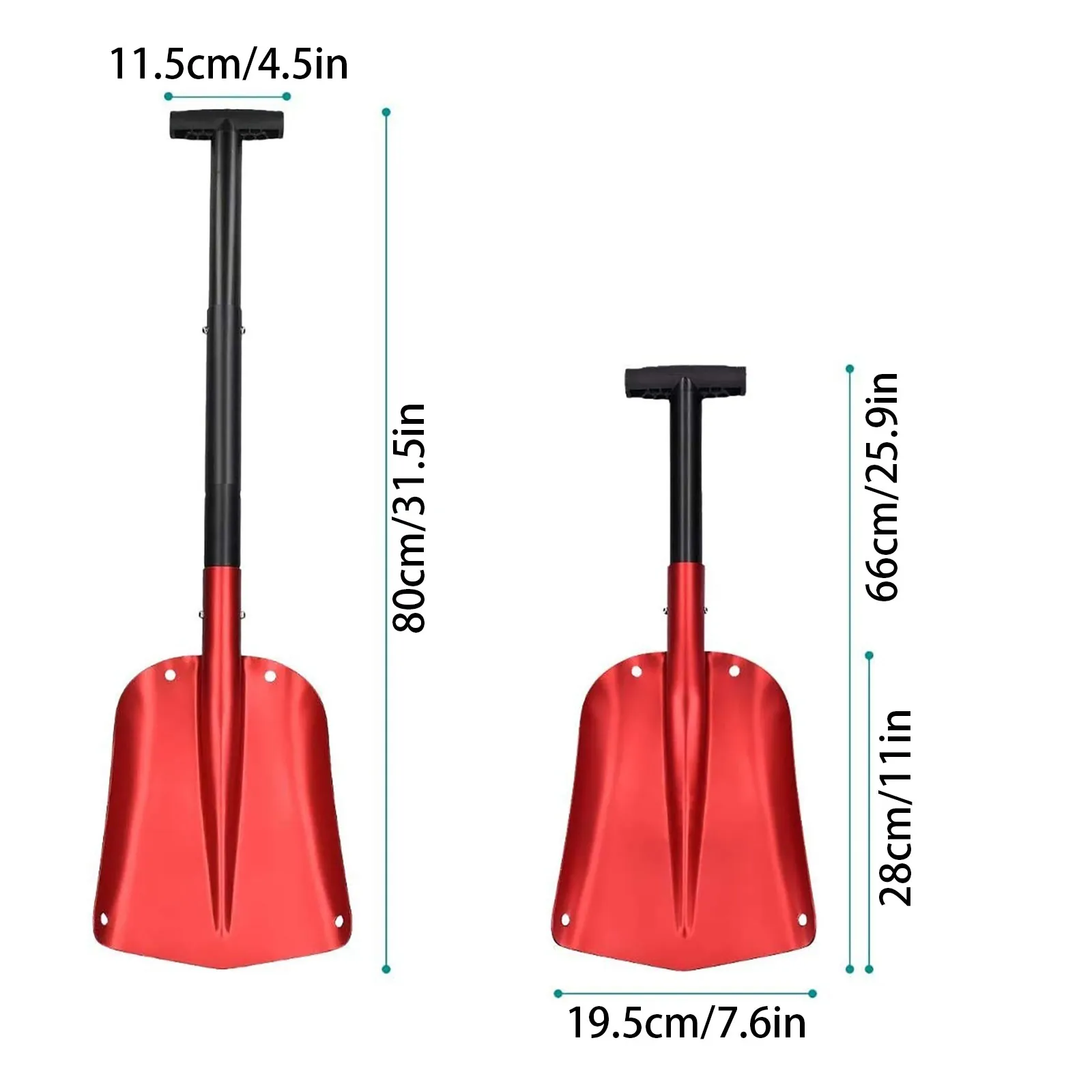 Регулируемая Складная лопата для снега 66-82 см портативная компактная