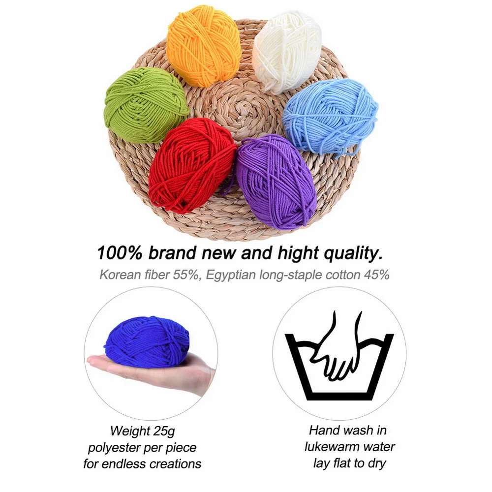 Мягкая хлопковая пряжа для вязания крючком толстая из молочного хлопка товары