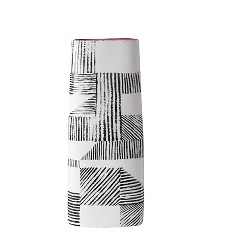 

Nordic minimalist ceramic creative hand drawn line vase fashion home model room villa living room soft decoration ornaments