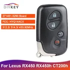 Ключ DIYKEY для Lexus RX450 RX450h CT200h 2010-2016, дистанционный смарт-брелок без ключа HYQ14ACX 271451-5290, кнопка для кроссовера