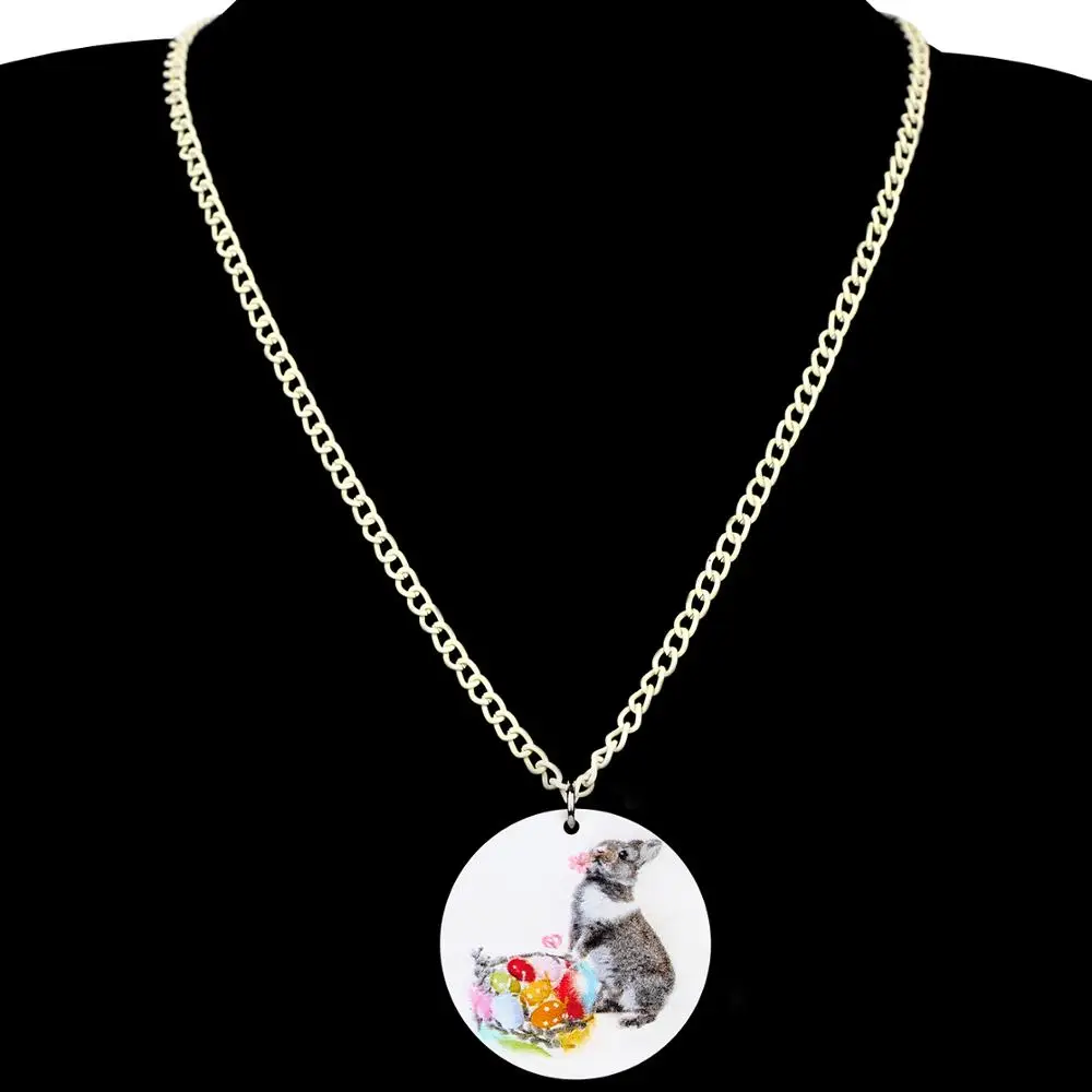 ARWA акриловые круглые пасхальные яйца заяц кролик Ювелирные наборы большие