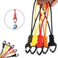5pcs outdoor paracord keychain military braided nylon lanyard with metal triangle buckle high strength parachute cord carabiner