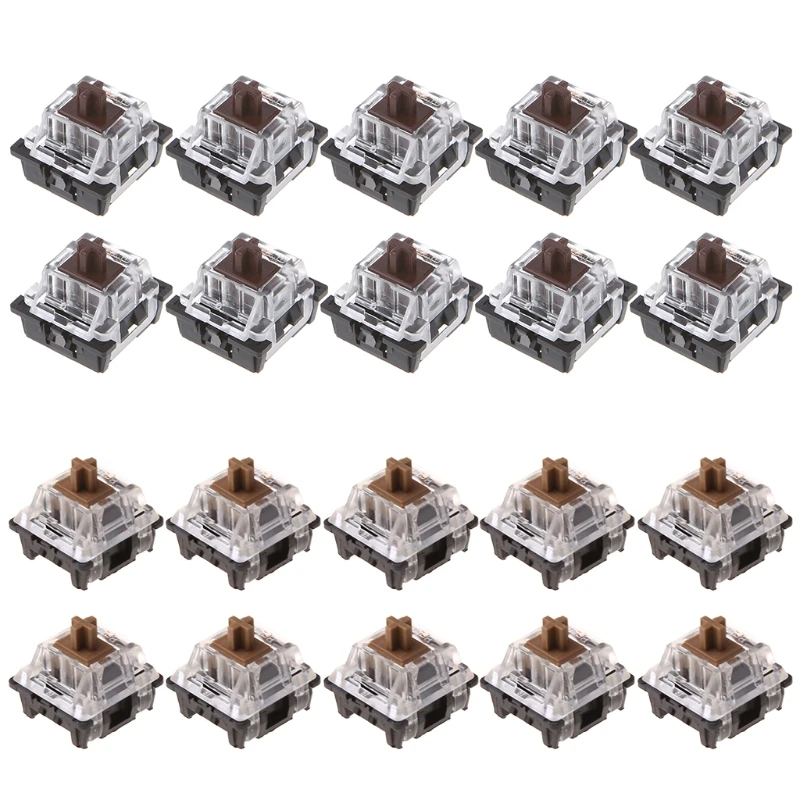 10 шт 3 Pin KeyCaps коричневый механический переключатель клавиатуры для вишневая