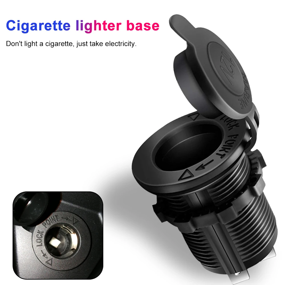 

12V Car Cigarette Lighter Socket Waterproof Auto Boat Motorcycle Tractor Power Outlet Socket Receptacle Car Accessories Dropship