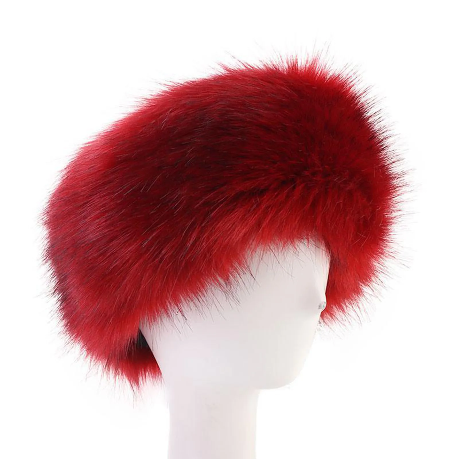 Зимняя плотная лента для волос женщин с меховым повязка на голову русский