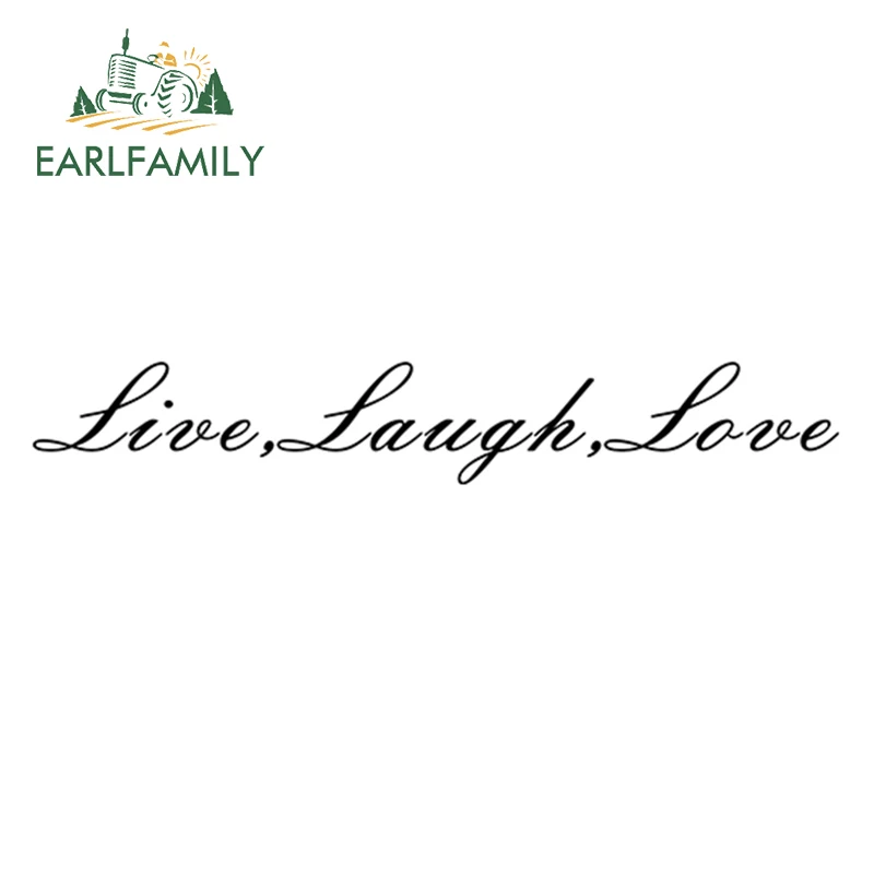EARLFAMILY 2x изысканные саморезные буквы обтекаемое искусство живой Смех Любовь