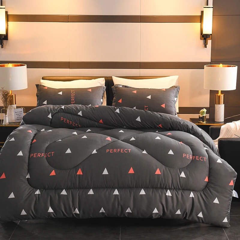 Зимнее одеяло из сверхтонкого волокна полиэстера пододеяльник с хлопковым