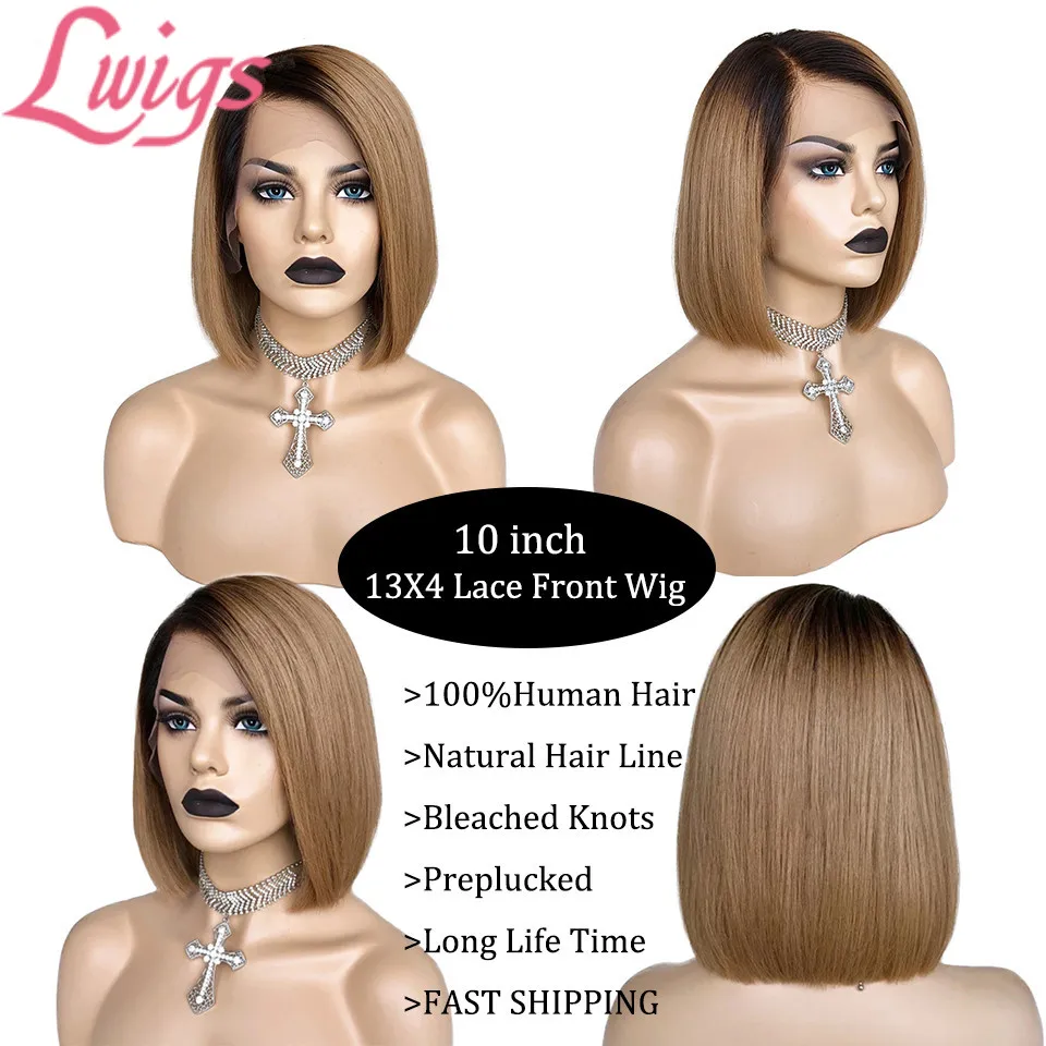 Парики из искусственных волос без шапочки-основы короткий прямые черный парик из натуральных волос