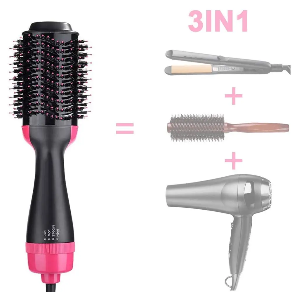 Усовершенствованный одношаговый фен и объемный 5 в 1 щетка для волос расческа