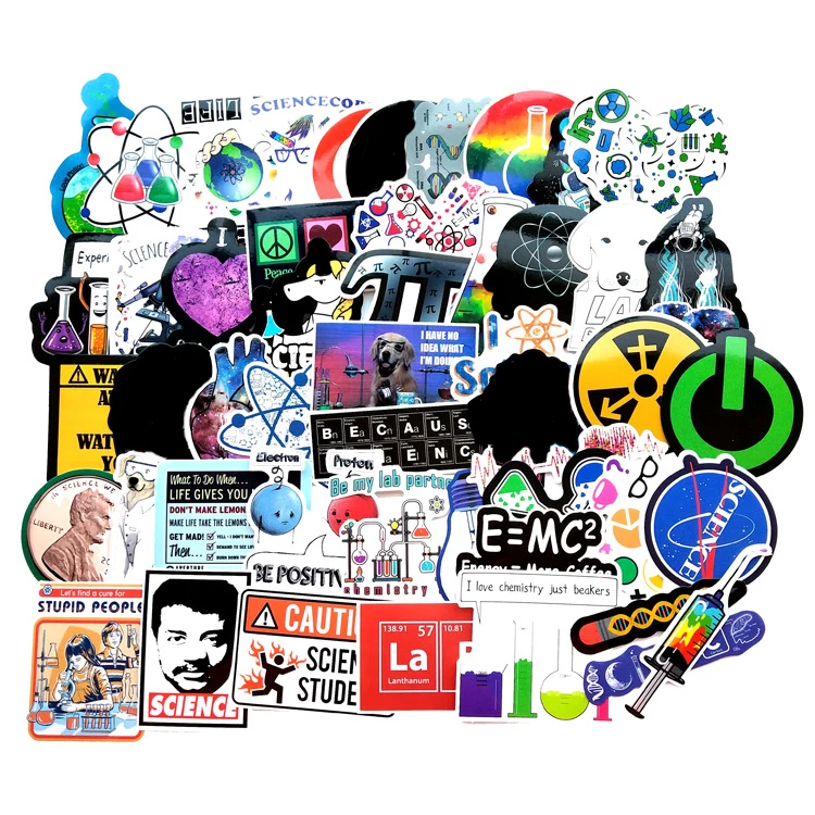 50 шт. Наука для химической лаборатории астронавт наклейки блокчейн код мозг