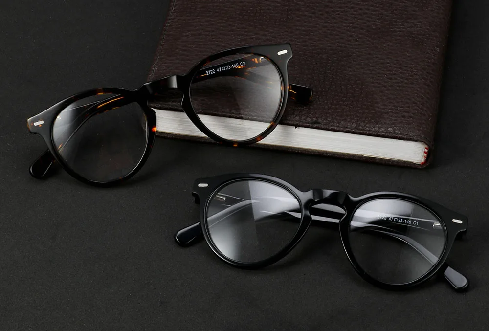 Круглые Wonen мужские Оптические очки ацетат Gafas близорукость Oculos De Grau мужские очки оправа