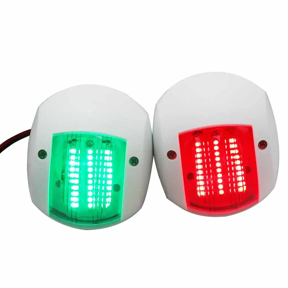 2pcs Boat Navigation Light Green and Red Signal Waterproof Marine LED Port Side Starboard for Yacht Skeeter |