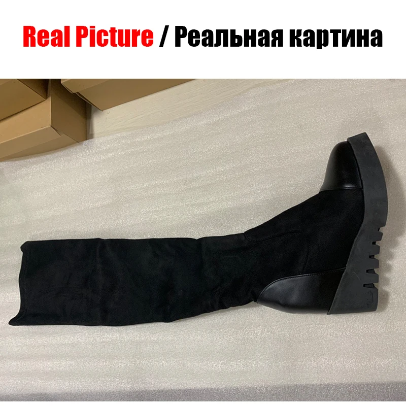 DoraTasia/новые удобные осенне-зимние женские сапоги, женские сапоги выше колена на высоком каблуке, женская обувь