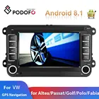 Podofo 2din автомобильный Радио Android 8.1 GPS Автомобильный мультимедийный плеер для Volkswagen 7 