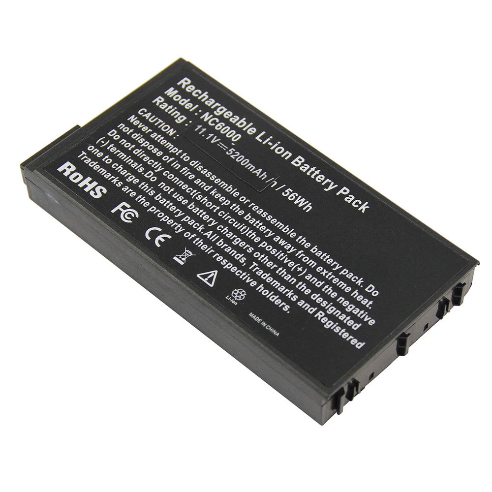 5200мАч для аккумулятора ноутбука HP NC6000 COMPAQ Business Notebook NC6000-DD522AV B25 338669-001 4195818-292 DG105A PPB004A 18228 on.